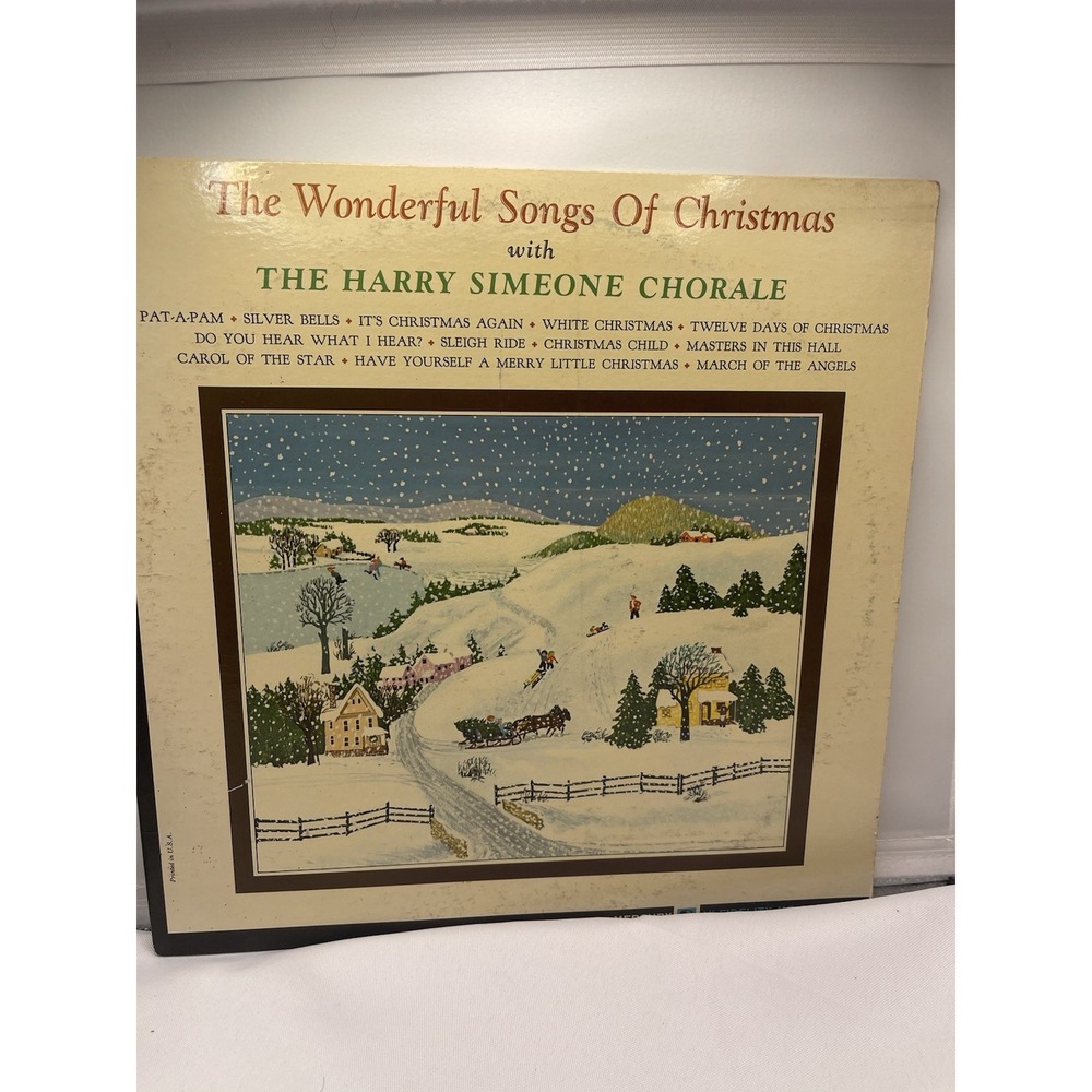 RARE! Harry Simeone Choral Wonderful Songs Of‎ Christmas Used VTG